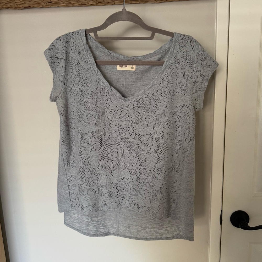 Hollister Lace Gray Top